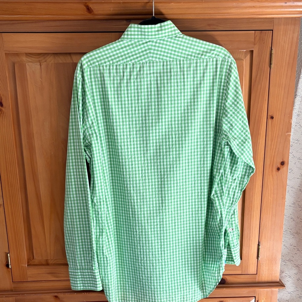 Lilly Pulitzer Green Checkered Men's Shirt - Picture 5 of 5